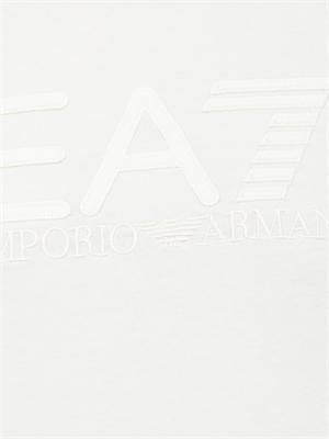 EA7 EMPORIO ARMANI T-shirt a maniche corte avorio EA7 Visibility in jersey stretch di cotone in UOMO