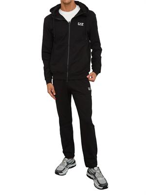 EA7 EMPORIO ARMANI Tuta sportiva nero EA7 Core Identity in jersey di cotone in UOMO