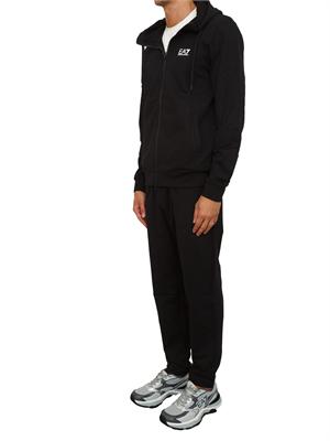 EA7 EMPORIO ARMANI Tuta sportiva nero EA7 Core Identity in jersey di cotone in UOMO