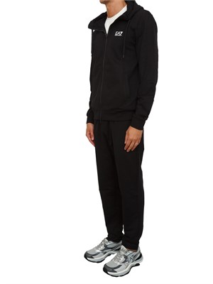 EA7 EMPORIO ARMANI Tuta sportiva nero EA7 Core Identity in jersey di cotone in UOMO