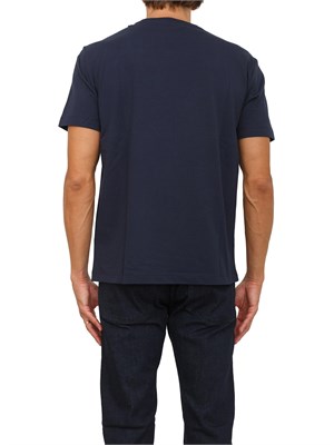 EA7 EMPORIO ARMANI T-shirt blu EA7 Logo Series in cotone con maxi logo in UOMO