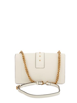 Borsa a spalla Pinko in pelle liscia bianca in DONNA