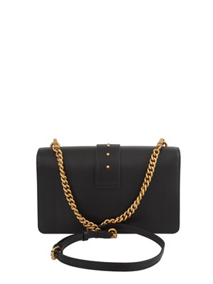 Borsa a spalla Pinko in pelle liscia nera in DONNA