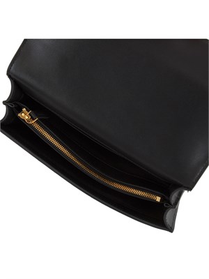 Borsa a tracolla Pinko in pelle liscia nera in DONNA