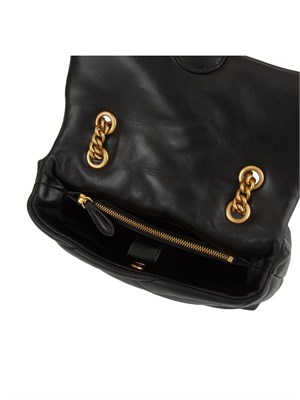 Borsa Mini Love Bag Puff Pinko in pelle nera in DONNA