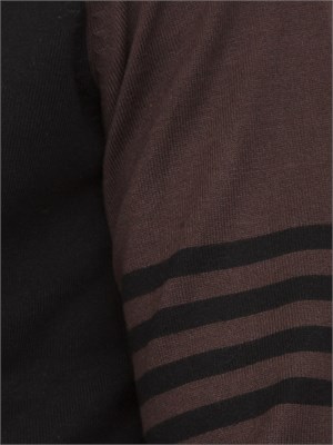 Maglia girocollo Richmond X uomo in misto lana nero e marrone in UOMO