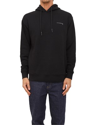 Felpa cappuccio Richmond X uomo in cotone nero in UOMO