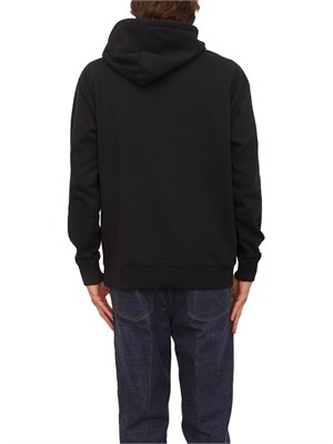 Felpa cappuccio Richmond X uomo in cotone nero in UOMO