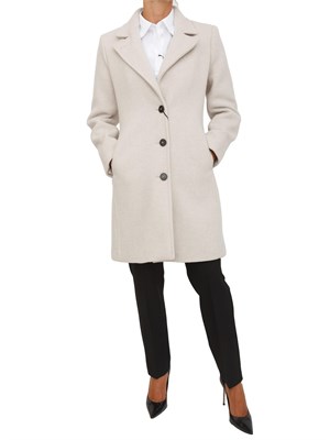 Cappotto Marella in misto lana avorio con fit regular in DONNA