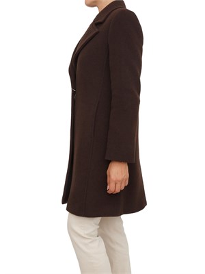 Cappotto Marella in misto lana marrone con fit regular in DONNA