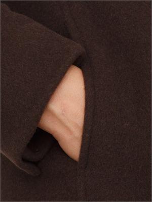 Cappotto Marella in misto lana marrone con fit regular in DONNA