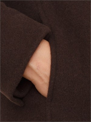 Cappotto Marella in misto lana marrone con fit regular in DONNA