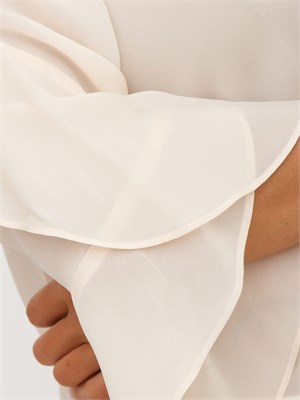 Blusa Marella in viscosa rosa cipria con maniche a balze in DONNA