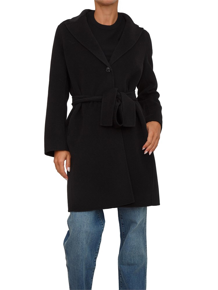Cappotto Marella in misto lana nero