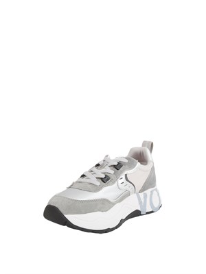Sneaker Voile Blanche in suede e tessuto tecnico grigio in DONNA