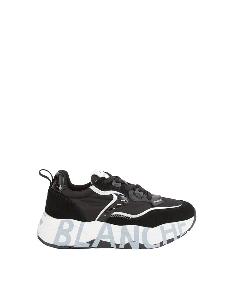 Sneaker Voile Blanche in suede e tessuto tecnico nero
