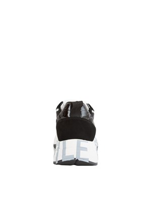 Sneaker Voile Blanche in suede e tessuto tecnico nero in DONNA