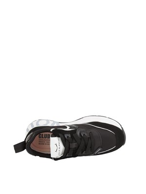 Sneaker Voile Blanche in suede e tessuto tecnico nero in DONNA
