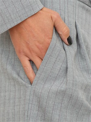 TWIN-SET Pantaloni sartoriali Twinset in tessuto gessato di misto lana grigio in DONNA
