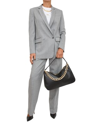 TWIN-SET Giacca blazer Twinset modello sartoriale in misto lana grigia in DONNA