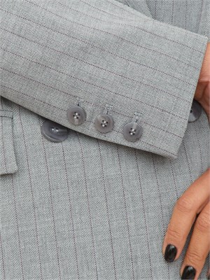 TWIN-SET Giacca blazer Twinset modello sartoriale in misto lana grigia in DONNA