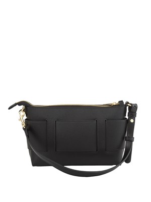 Borsa a tracolla Armani Exchange in ecopelle nera con logo in DONNA