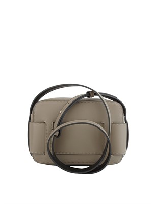 Borsa a tracolla Armani Exchange in ecopelle tortora con logo in DONNA