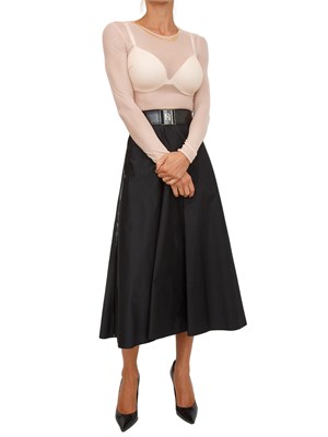 Body Elisabetta Franchi in tulle trasparente rosa con collana in DONNA