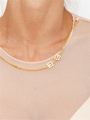 Body Elisabetta Franchi in tulle trasparente rosa con collana in DONNA