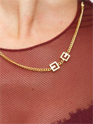Body Elisabetta Franchi in tulle trasparente bordeaux con collana in DONNA