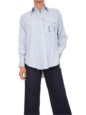 Camicia Elisabetta Franchi in popeline di cotone a righe in DONNA