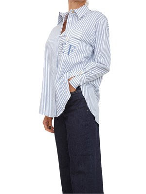 Camicia Elisabetta Franchi in popeline di cotone a righe in DONNA