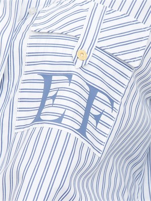 Camicia Elisabetta Franchi in popeline di cotone a righe in DONNA