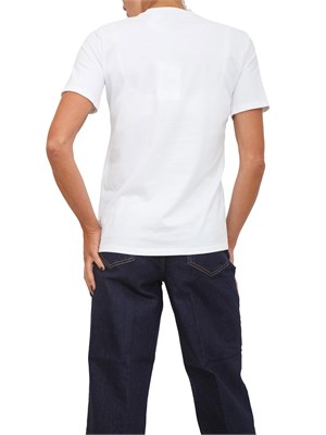 T-shirt Elisabetta Franchi in jersey di cotone bianco con collana in DONNA