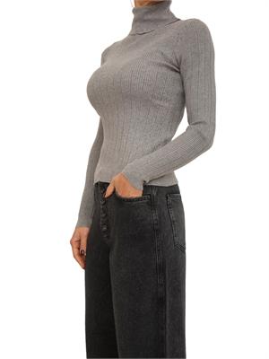 Maglia dolcevita grigia Fracomina in viscosa con strass in DONNA