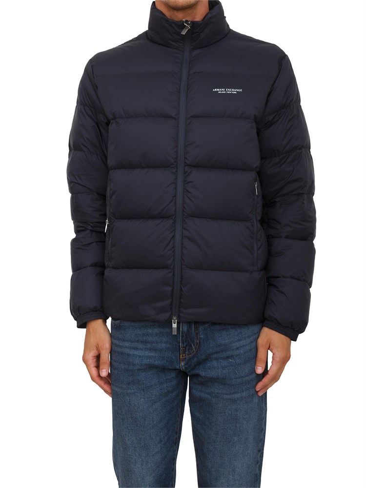 Piumino blu Armani Exchange regular fit