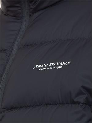 Piumino blu Armani Exchange regular fit in UOMO