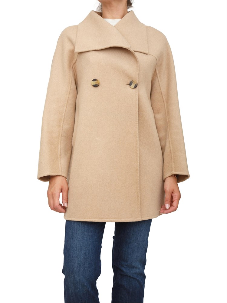 Cappotto caban Armani Exchange in misto lana beige cammello