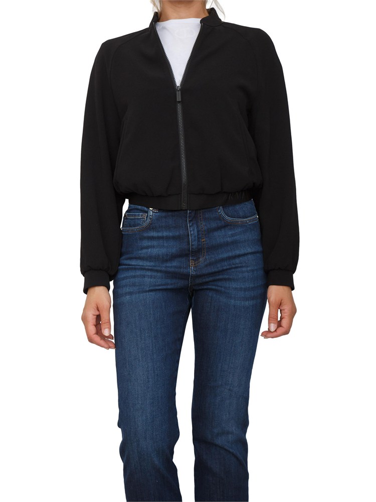 Giubbino bomber Armani Exchange in tessuto leggero nero