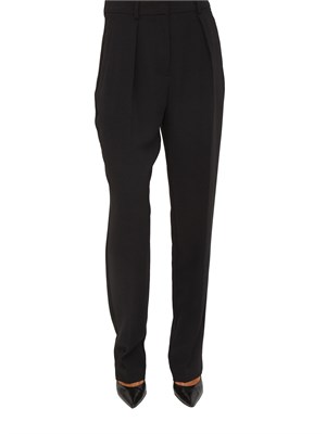 Pantaloni Armani Exchange con pinces in tessuto fluido nero in DONNA