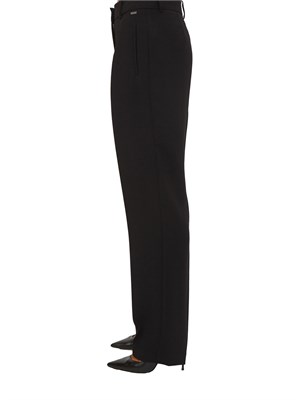 Pantaloni Armani Exchange con pinces in tessuto fluido nero in DONNA