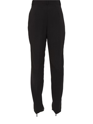 Pantaloni Armani Exchange con pinces in tessuto fluido nero in DONNA