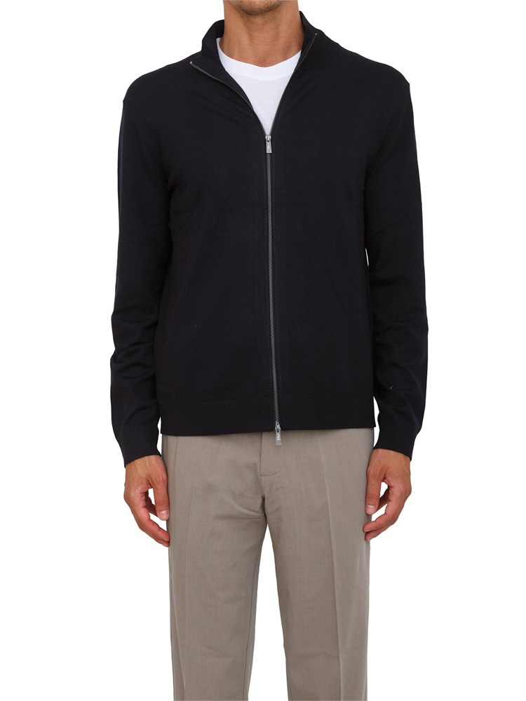 Cardigan con zip blu Armani Exchange