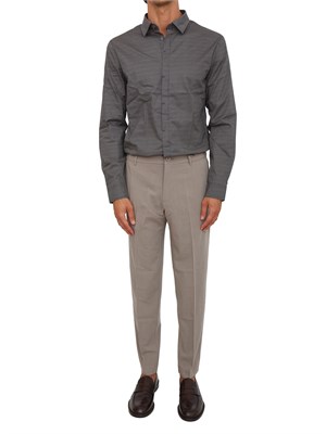 Camicia blu Armani Exchange slim fit microfantasia in UOMO