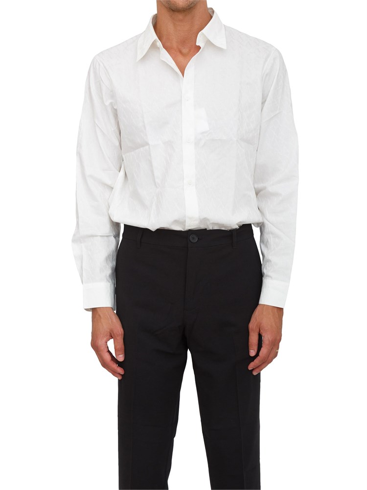 Camicia bianco Armani Exchange in cotone jacquard