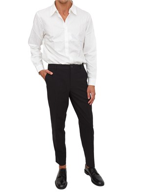 Camicia bianco Armani Exchange in cotone jacquard in UOMO