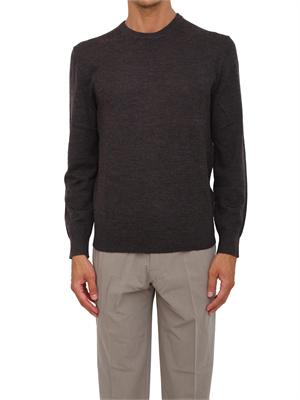 Maglione girocollo marrone Armani Exchange in lana vergine in UOMO