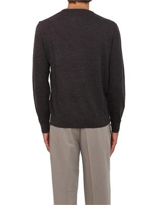 Maglione girocollo marrone Armani Exchange in lana vergine in UOMO