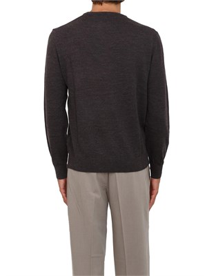 Maglione girocollo marrone Armani Exchange in lana vergine in UOMO