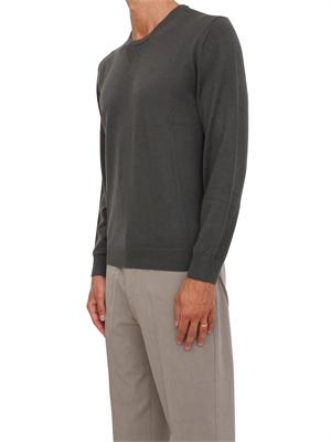 Maglione girocollo verde Armani Exchange in lana vergine in UOMO